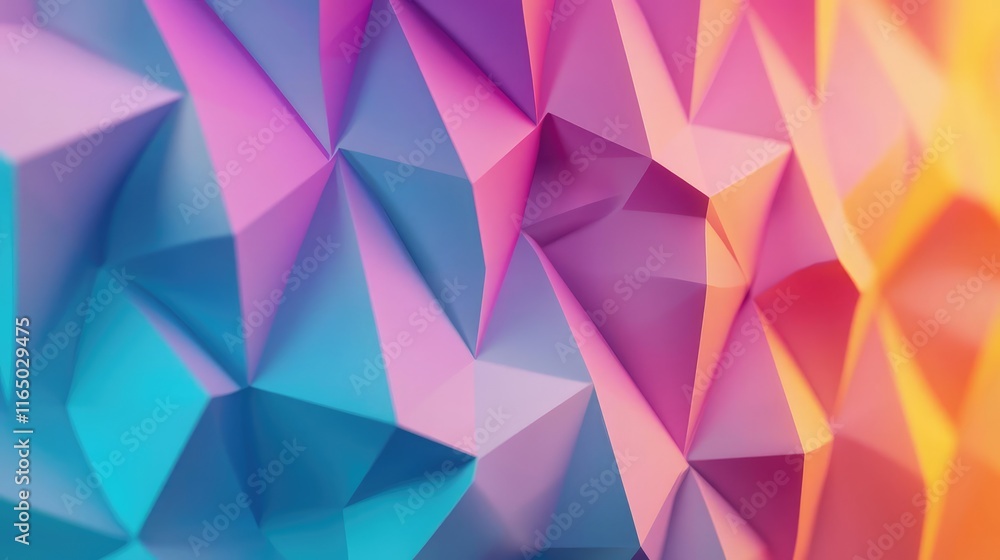 Poster noise abstract background idea. a vibrant, geometric pattern with colorful, angular shapes and gradi