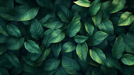 Abstract green leaf texture representing nature�a tropical leaf design