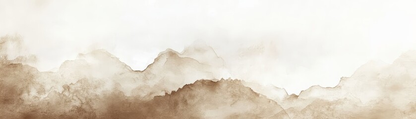 A serene landscape featuring soft, muted mountains blending into a light, hazy sky, evoking tranquility and natural beauty.