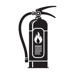 Fire Extinguisher silhouette vector illustration