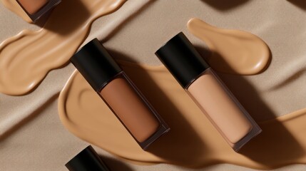 Obraz premium Luxurious Foundation Makeup Swatches