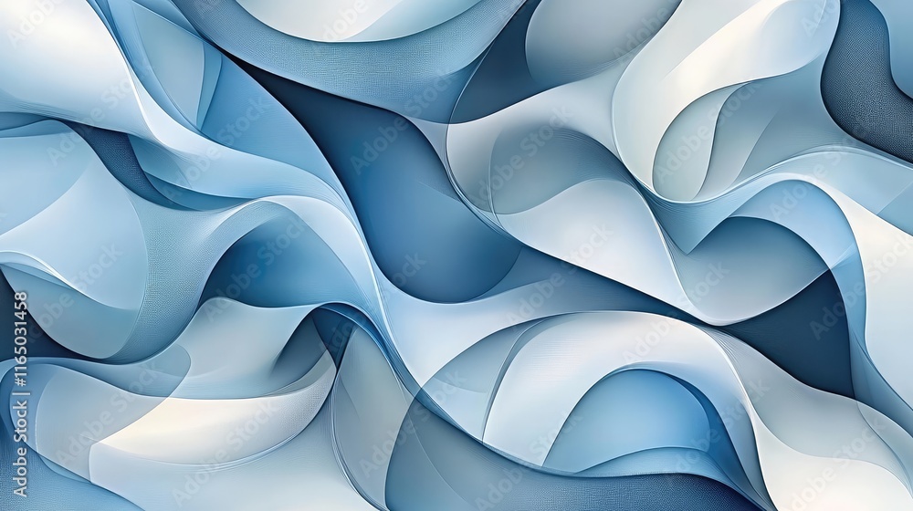 Aufkleber a modern abstract background featuring overlapping transparent shapes in soft blue and gray tones.
