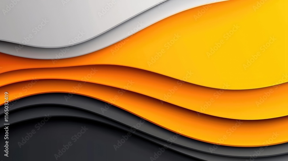 Poster torn abstract background concept. abstract wavy background design with layers in black, gray, and or