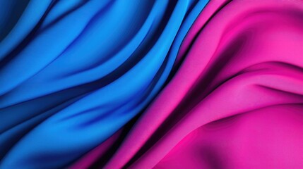 Obraz premium Noise abstract background idea. Vibrant blue and pink fabric textures create an eye-catching, flowing design.