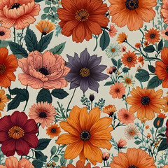 A heart with flowers on it is made of paper.