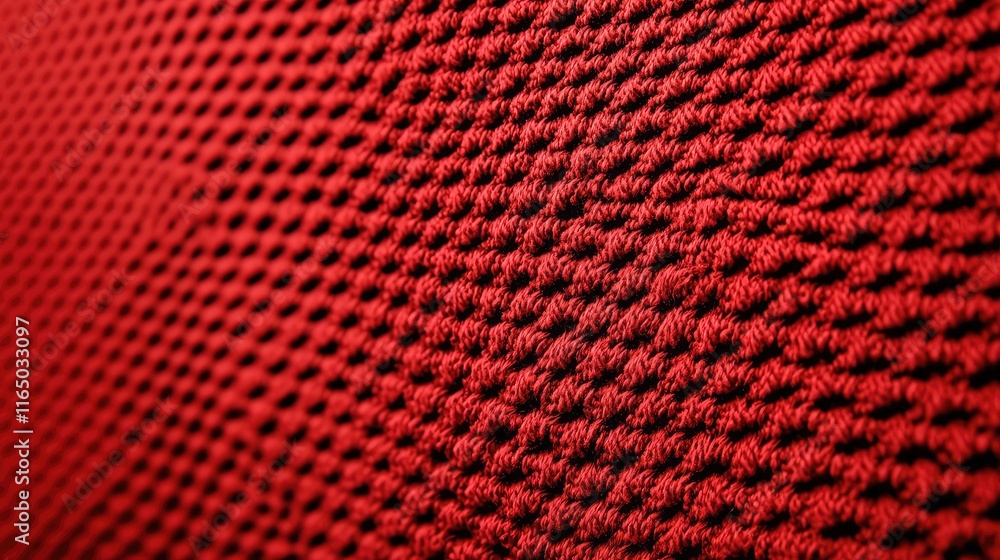 Poster Noise abstract background idea. Textured close-up of a vibrant red patterned surface for design and background use.