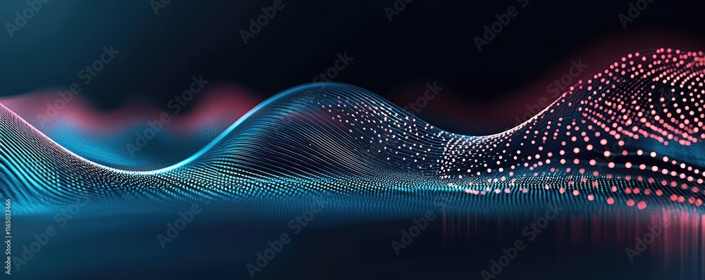 Poster noise abstract background idea. abstract digital wave patterns in vibrant blue and pink hues create 