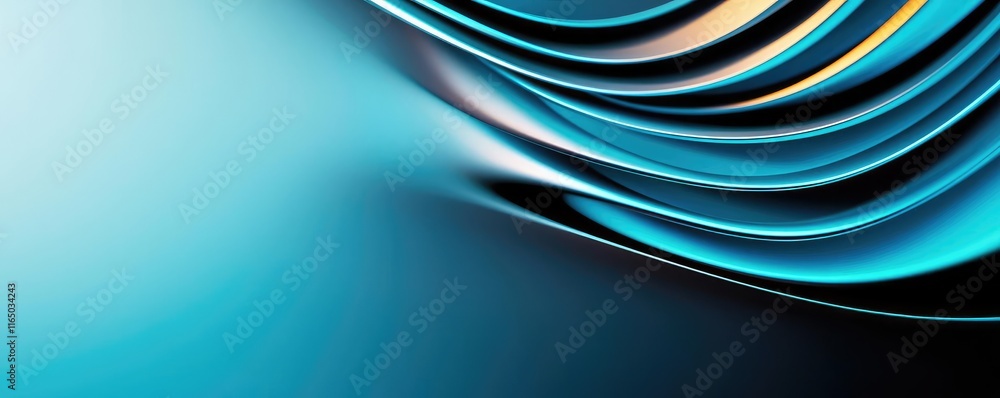 Poster Noise abstract background idea. Abstract flowing lines in blue and yellow create a modern artistic background.