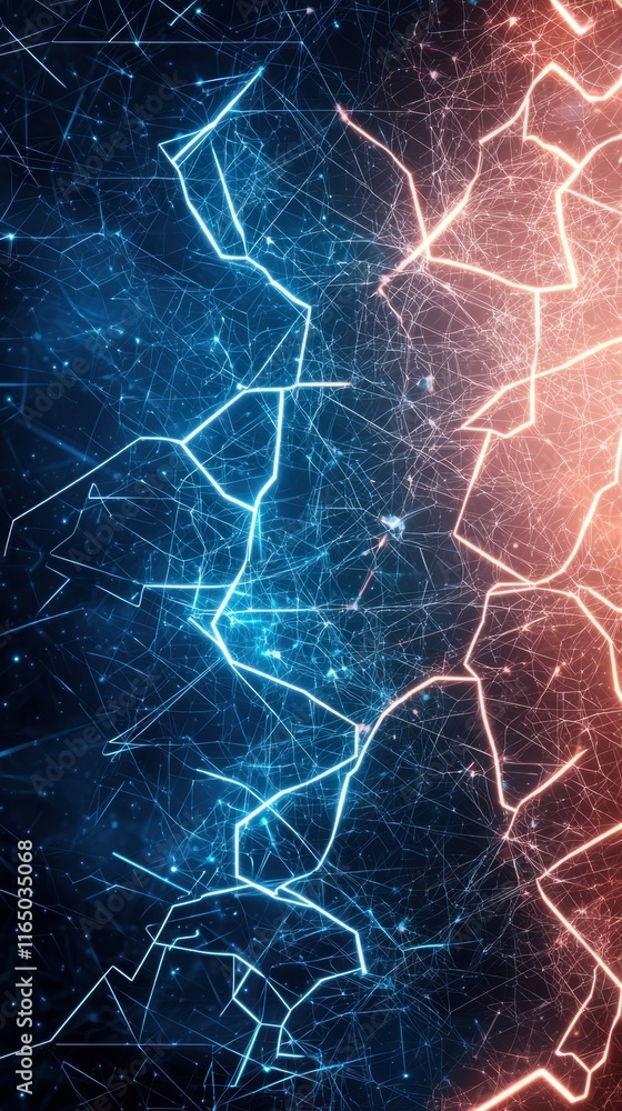 Poster dynamic energy flow abstract design digital artwork futuristic environment close-up perspective conc