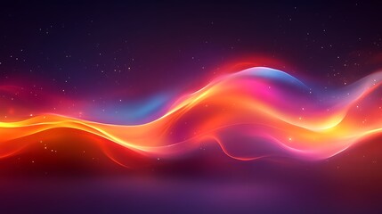 Obraz premium Abstract Colorful Waves and Sparkling Dust