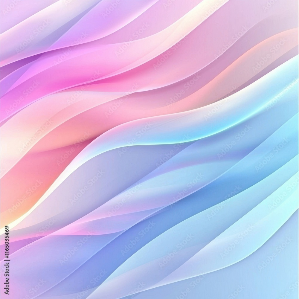 Aufkleber abstract wave patterns digital art colorful design soft gradient modern aesthetic visual harmony for