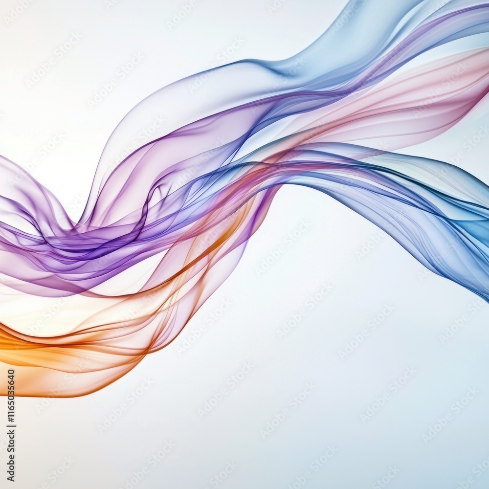 Aufkleber flowing abstract waves of color digital art dynamic environment creative expression modern perspecti