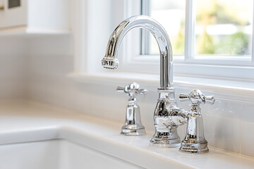 Elegant Chrome Kitchen Faucet