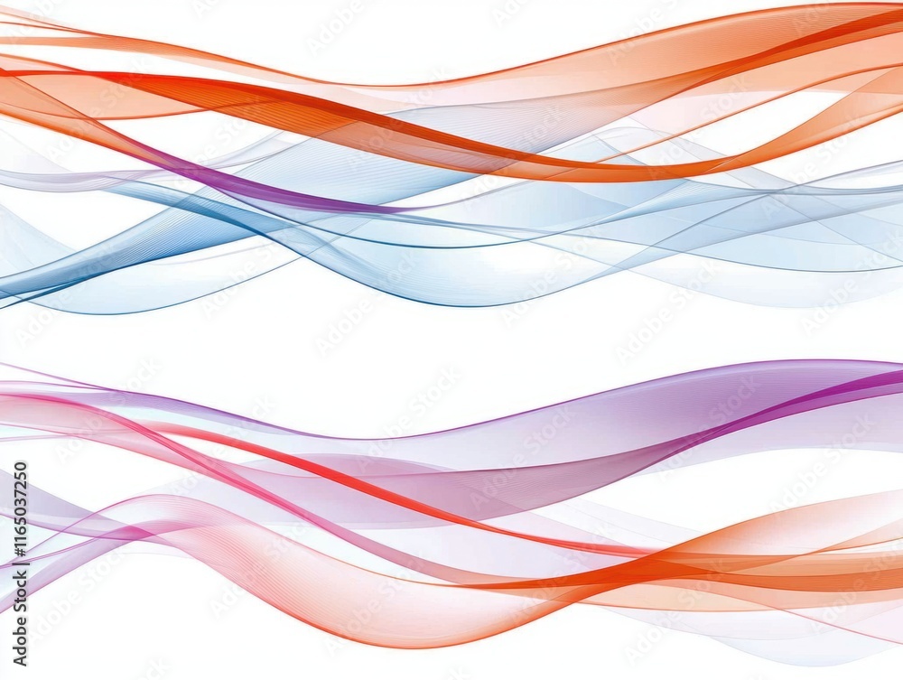 Poster dynamic color waves abstract design digital art vibrant environment minimalist view fluid motion con