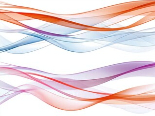 Fototapeta premium Dynamic color waves abstract design digital art vibrant environment minimalist view fluid motion concept