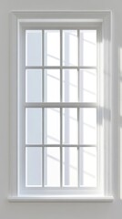 Fototapeta premium Elegant White Window with Classic Design