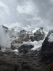 snow covered mountains