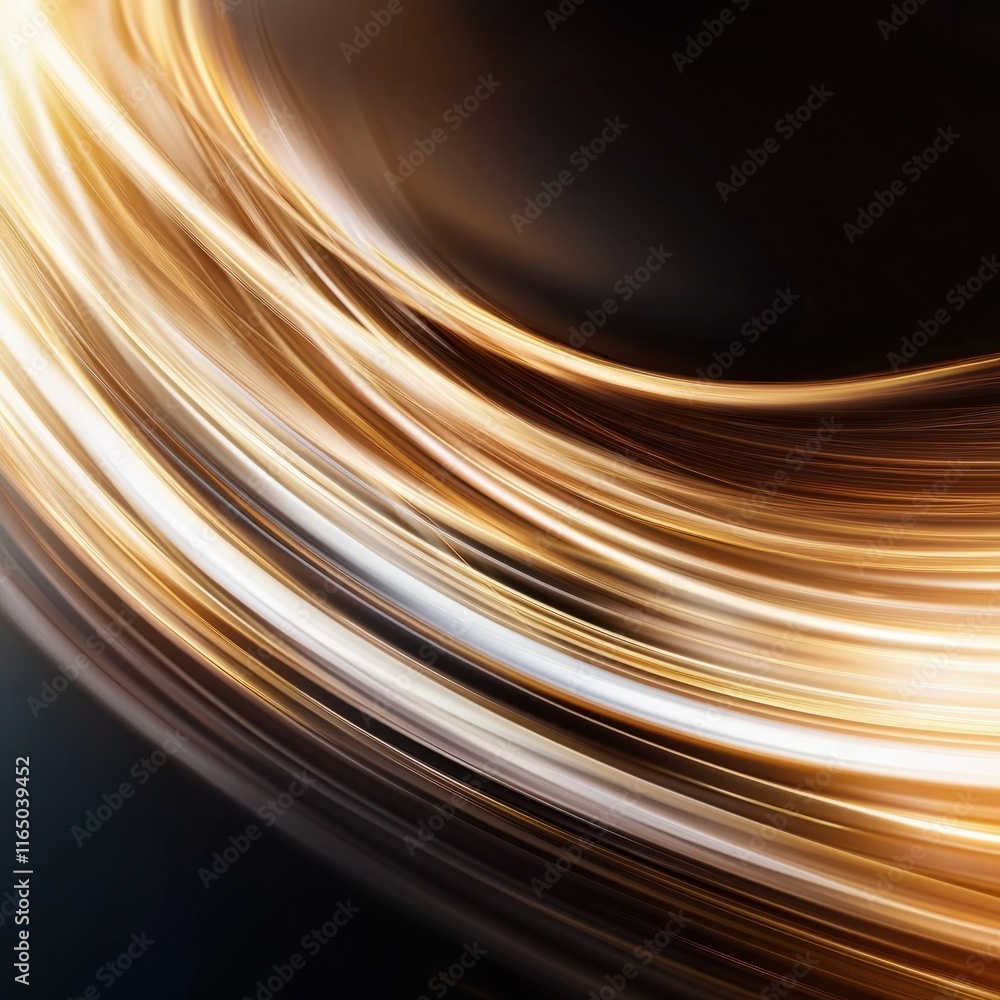Aufkleber dynamic swirls of light capture energy abstract art digital visualization dark background close-up p