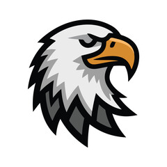 Bold and aggressive, vector eagle head design is perfect for branding, logos, and sports mascots.