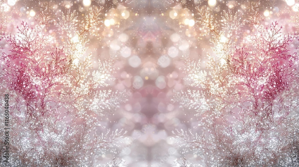 Poster Starry abstract background idea. Beautiful bokeh lighting effect creating a dreamy abstract background.