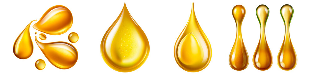 Gold-honey-or-yellow-argan-oil-vector-droplet-set