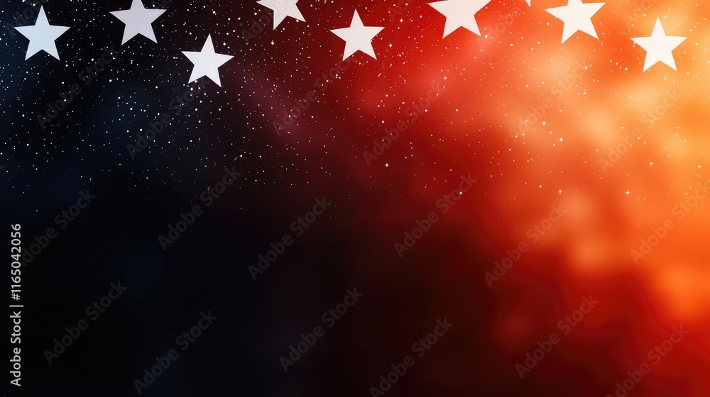 Poster starry abstract background idea. a celestial background with stars against a vibrant, swirling nebul