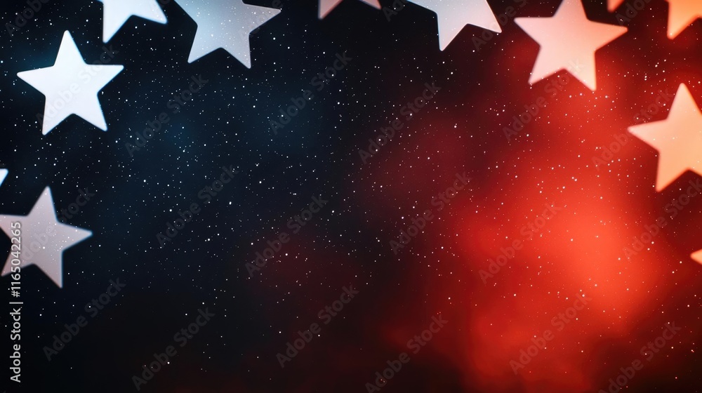 Poster starry abstract background idea. vibrant stars against a dark background, symbolizing unity and hope