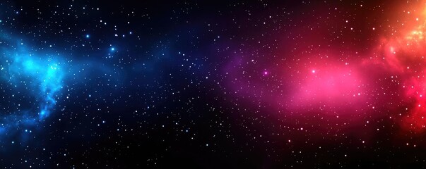 Fototapeta premium Starry abstract background idea. Vibrant cosmic nebula with colorful celestial clouds and star-filled background.