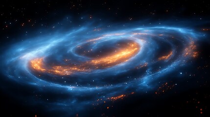 Fototapeta premium Celestial Spiral Galaxy Cosmic Dust and Stars