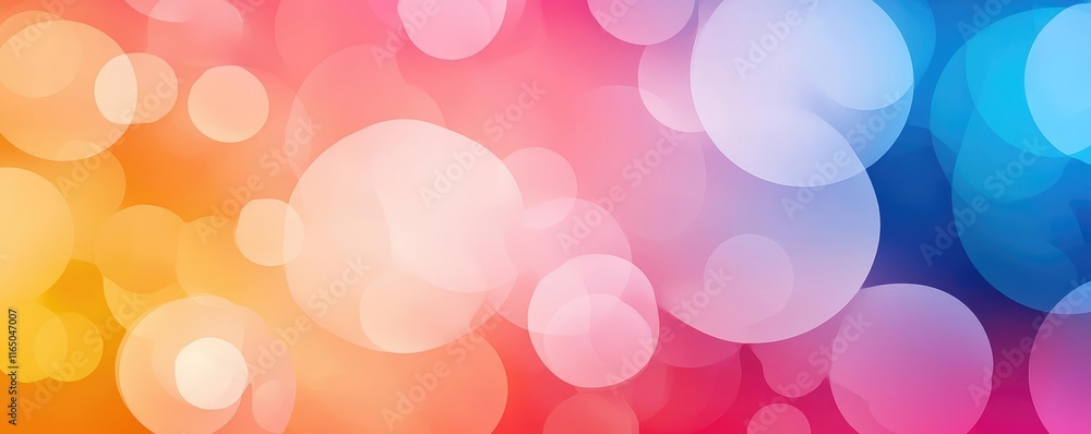 Aufkleber Droplets abstract background idea. Abstract colorful background with blurred bokeh circles for creative design projects.