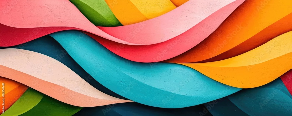 Poster Graffiti abstract background concept. Abstract colorful waves in vibrant shades creating a modern artistic background.