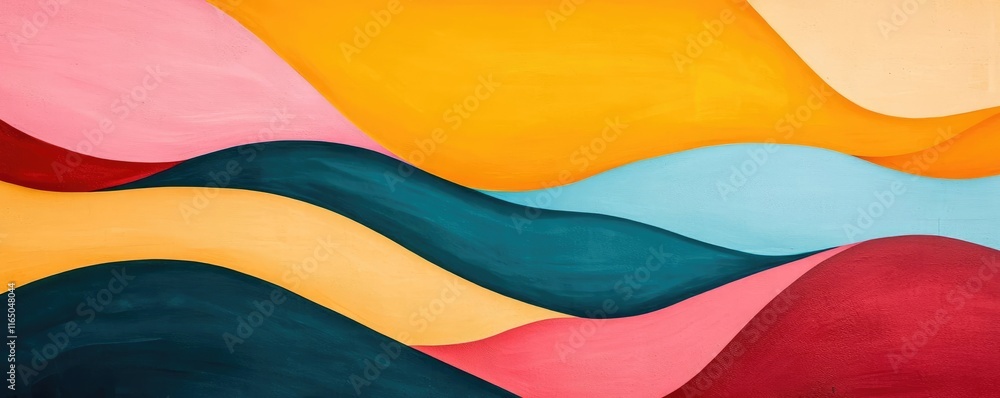 Poster Graffiti abstract background concept. Vibrant abstract waves in warm colors create an engaging visual experience.