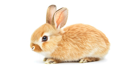 Obraz premium An adorable rabbit isolated on a white background.