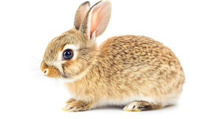 Obraz premium An adorable rabbit isolated on a white background.