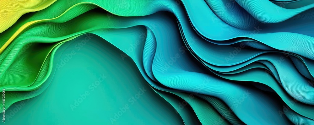Poster Torn abstract background concept. Abstract colorful waves create a visually pleasing and dynamic background design.