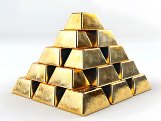 Golden bars stacked in a dramatic setting