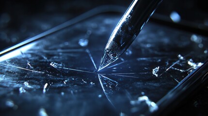 Explore cutting-edge smartphone durability with this close-up image showing advanced scratch resistance and modern technology innovation in action.