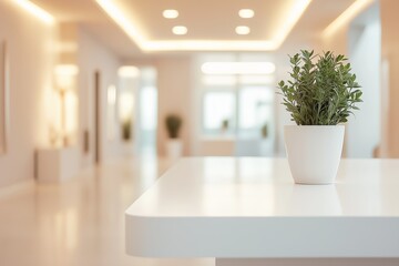 Fototapeta premium blur image background of corridor in hospital or clinic image