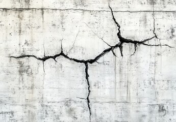 A wall with a crack in it