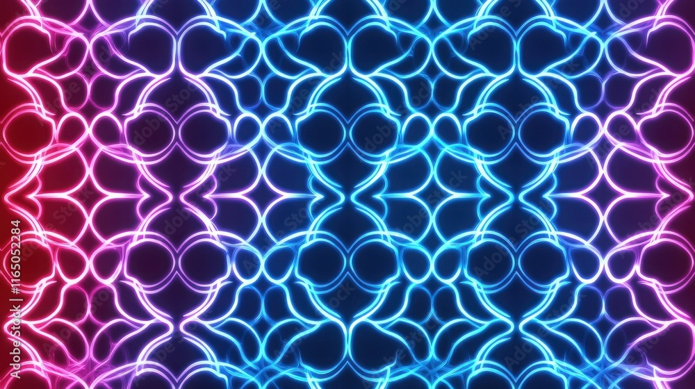 Poster dynamic neon patterns digital art studio abstract background vibrant colors close-up perspective vis