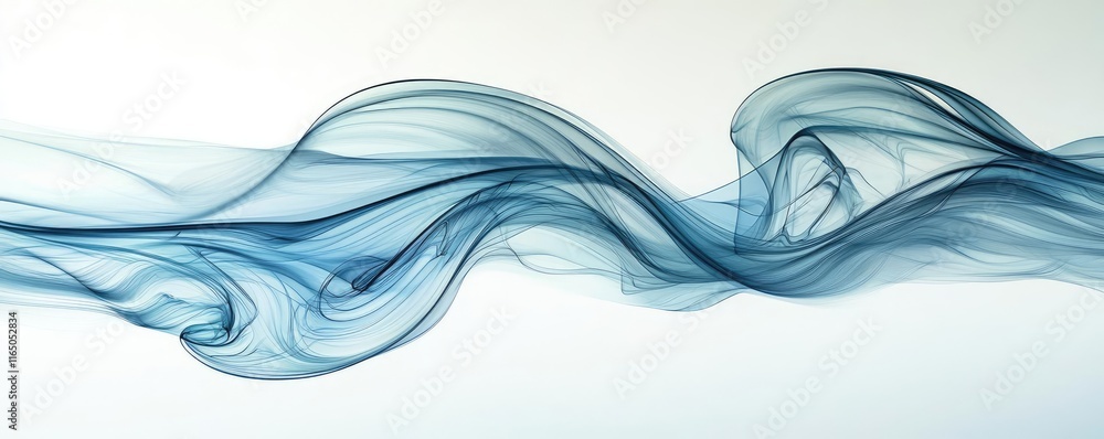 Poster droplets abstract background idea. blue flowing smoke pattern creates a serene and abstract backgrou