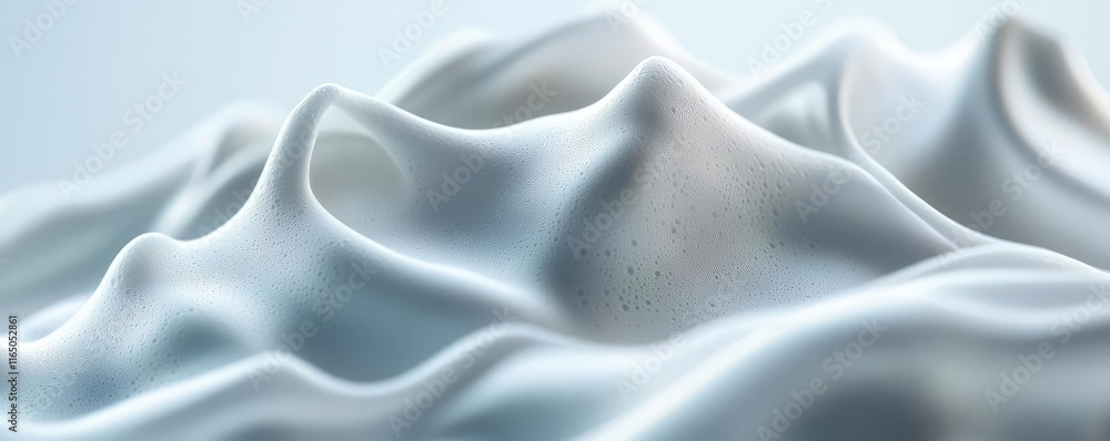 Poster Droplets abstract background idea. Abstract representation of soft fabric folds, creating a serene and calming atmosphere.