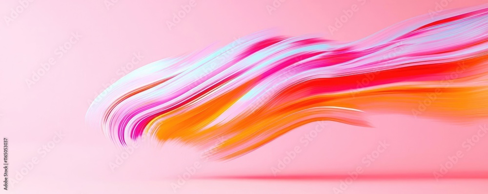 Poster graffiti abstract background concept. abstract flowing waves in vibrant pink and orange tones on a s
