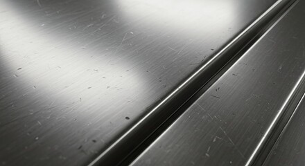Smooth metallic surface with slight reflections and smudges