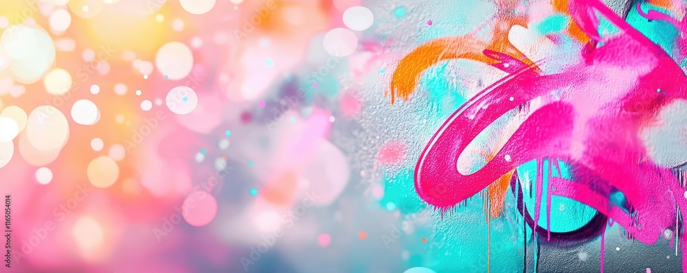 Aufkleber graffiti abstract background concept. colorful abstract background with vibrant graffiti and playful