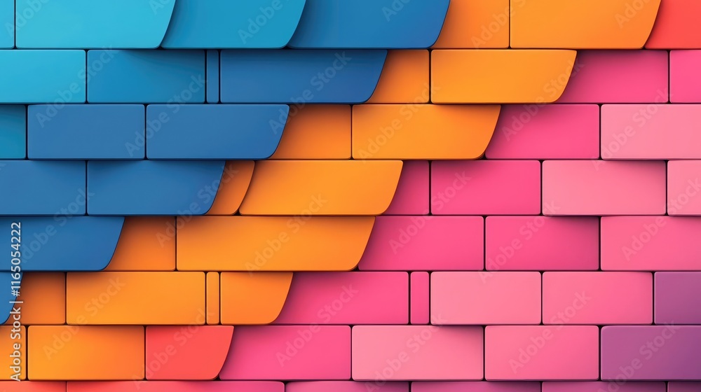 Poster Graffiti abstract background concept. Vibrant abstract wall texture with layered colors creating a modern art effect.