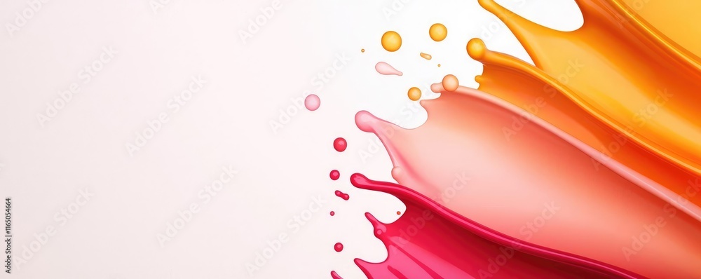 Aufkleber Droplets abstract background idea. Colorful splashes of paint create a dynamic visual for artistic projects and designs.