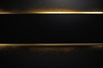 gold glitter on black background with a gold border