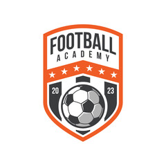 Football Academy Badge Logo Design Template. Sport Team Identity Vector Illustration.