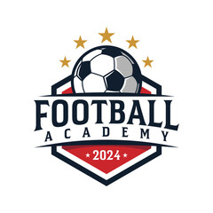 Football Academy Badge Logo Design Template. Sport Team Identity Vector Illustration.